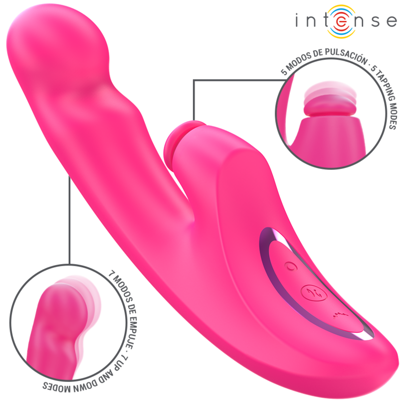 INTENSE - EMI VIBRATOR 13.5 CM MULTIFUNCTION 3 IN 1 10 VIBRATIONS PINK - Amore24
