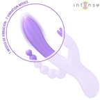 INTENSE - MIKO TRIPLE VIBRATOR RABBIT & STIMULATOR & ANAL 7 VIBRATIONS PURPLE - Amore24