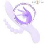 INTENSE - MIKO TRIPLE VIBRATOR RABBIT & STIMULATOR & ANAL 7 VIBRATIONS PURPLE - Amore24