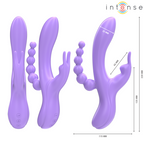 INTENSE - MIKO TRIPLE VIBRATOR RABBIT & STIMULATOR & ANAL 7 VIBRATIONS PURPLE - Amore24