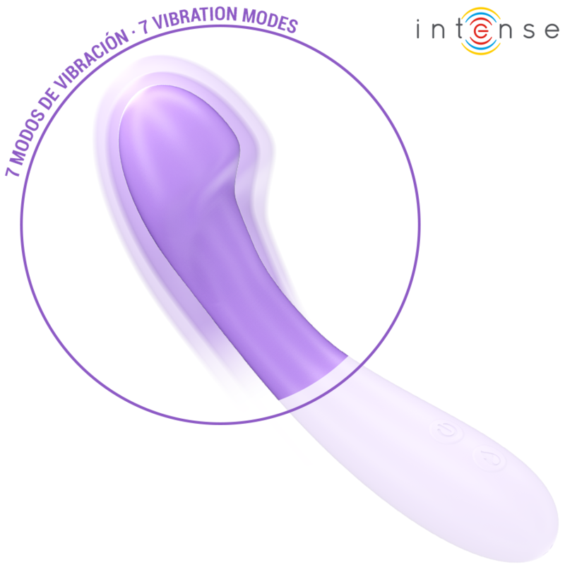 INTENSE - BECKY VIBRATOR 19 CM HEATABLE 7 VIBRATIONS PURPLE - Amore24