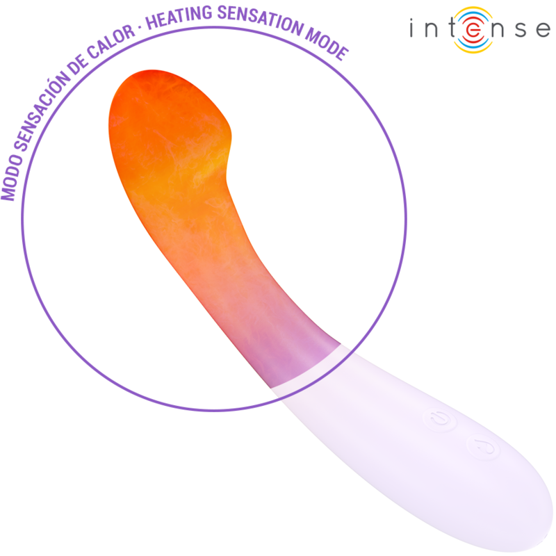 INTENSE - BECKY VIBRATOR 19 CM HEATABLE 7 VIBRATIONS PURPLE - Amore24
