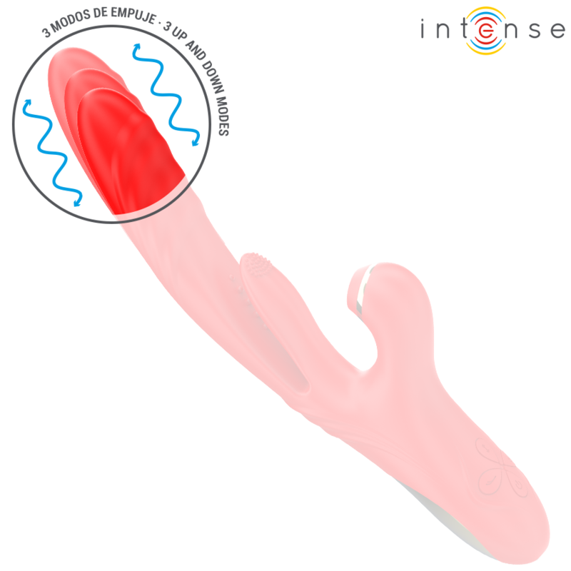 INTENSE - KAROL MULTIFUNCTION VIBRATOR THRUST & STIMULATION & SUCTION RED - Amore24
