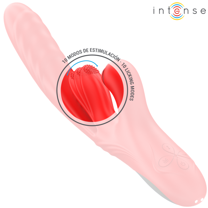 INTENSE - KAROL MULTIFUNCTION VIBRATOR THRUST & STIMULATION & SUCTION RED - Amore24