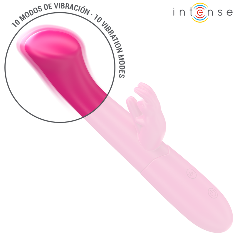 INTENSE - JULIETA RABBIT VIBRATOR 18.6 CM 10 VIBRATIONS PINK - Amore24