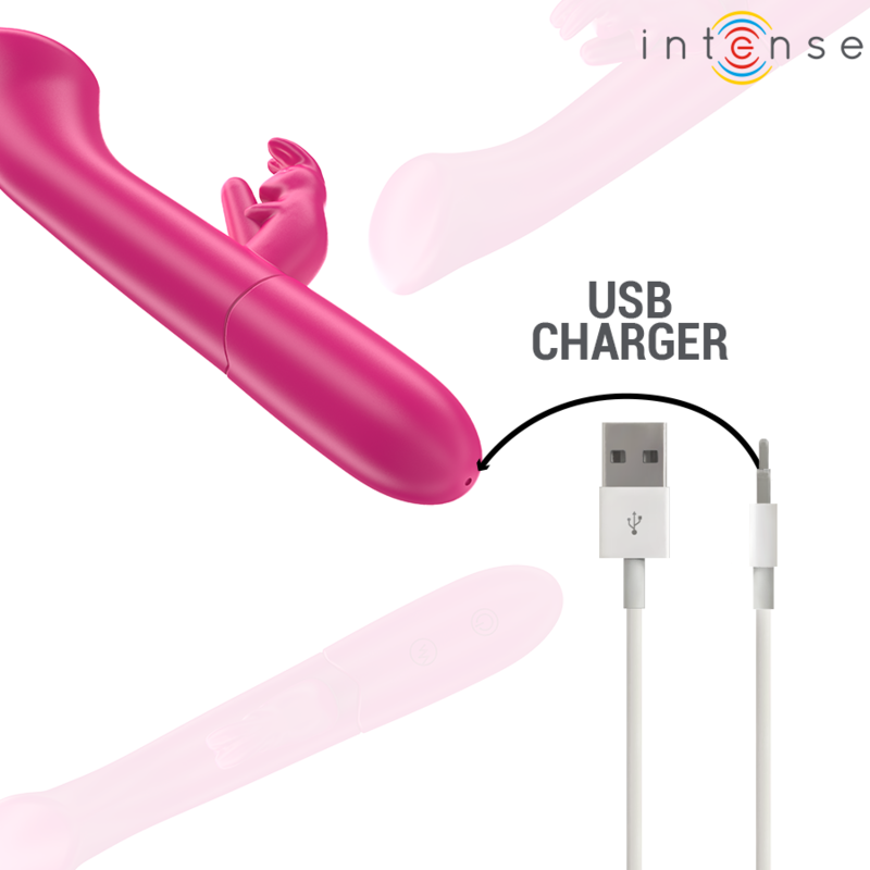 INTENSE - JULIETA RABBIT VIBRATOR 18.6 CM 10 VIBRATIONS PINK - Amore24