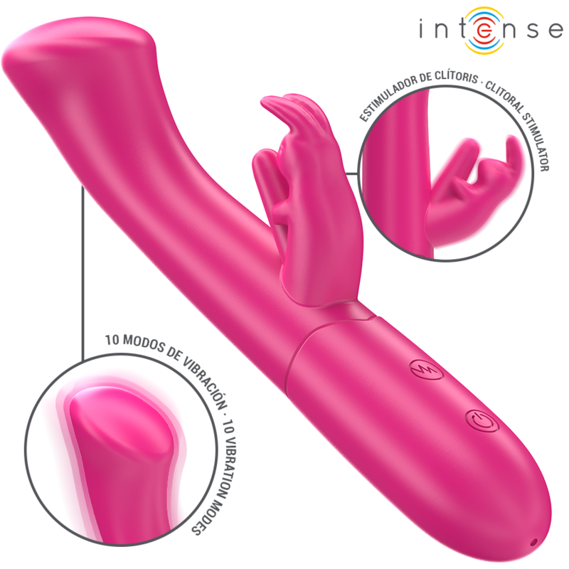 INTENSE - JULIETA RABBIT VIBRATOR 18.6 CM 10 VIBRATIONS PINK - Amore24