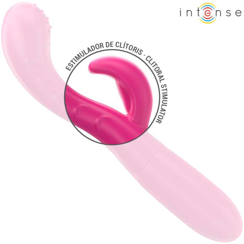 INTENSE - AMARA VIBRATOR WITH STIMULATING TONGUE 10 VIBRATIONS PINK - Amore24