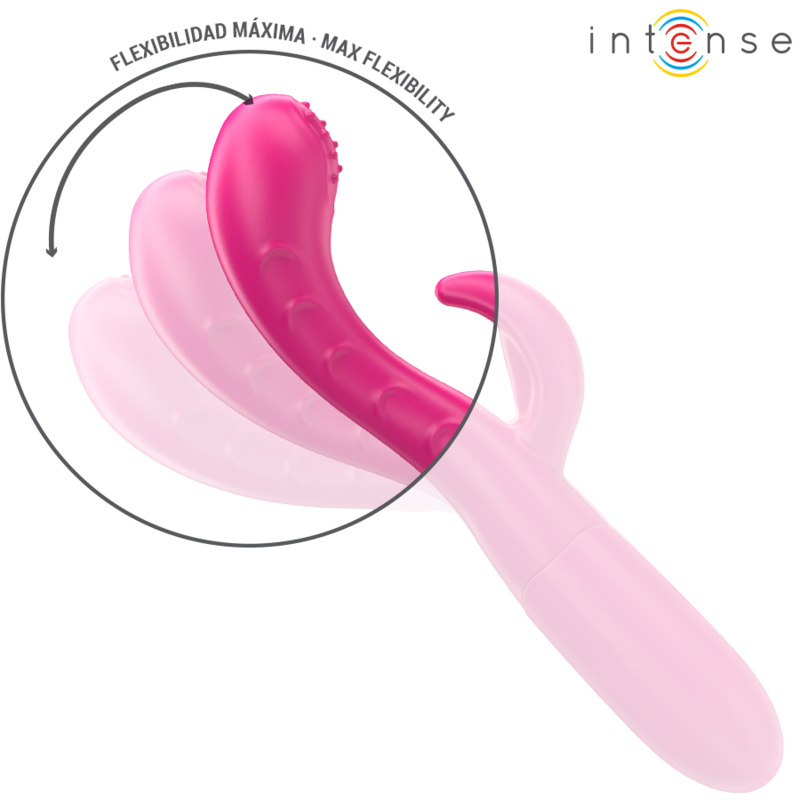 INTENSE - AMARA VIBRATOR WITH STIMULATING TONGUE 10 VIBRATIONS PINK - Amore24