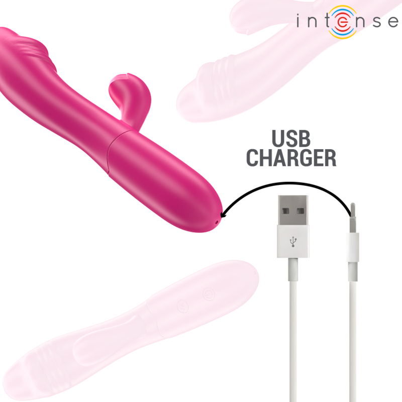 INTENSE - IVY FLEXIBLE VIBRATOR 10 VIBRATIONS WITH STIMULATING TONGUE PINK - Amore24