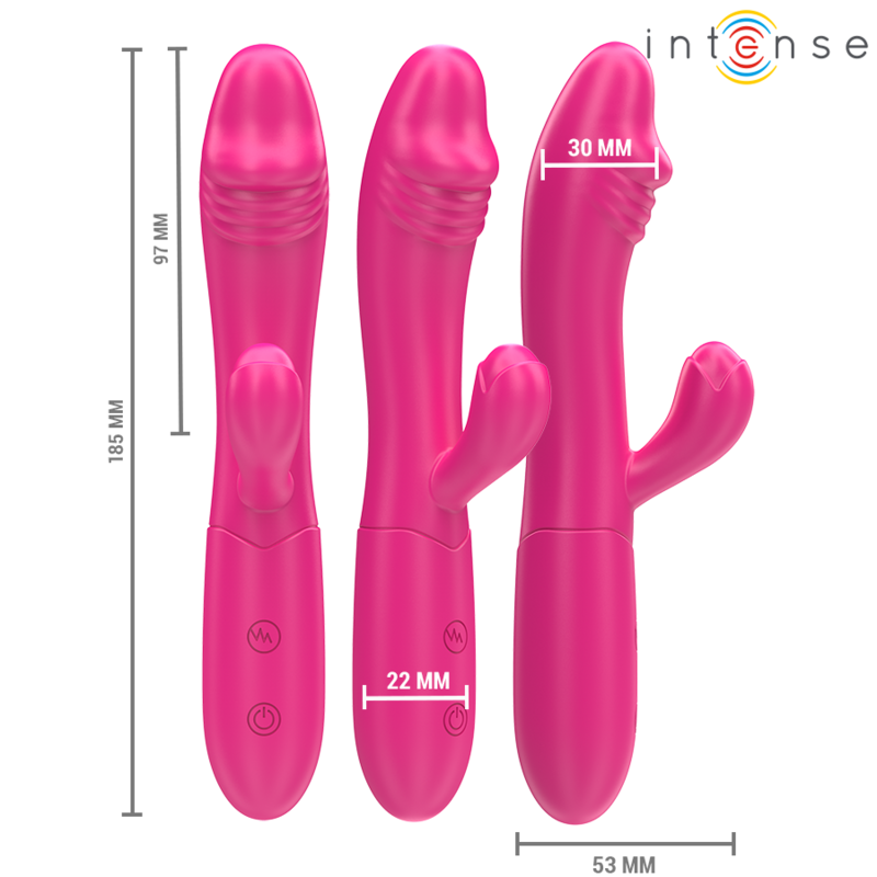 INTENSE - IVY FLEXIBLE VIBRATOR 10 VIBRATIONS WITH STIMULATING TONGUE PINK - Amore24