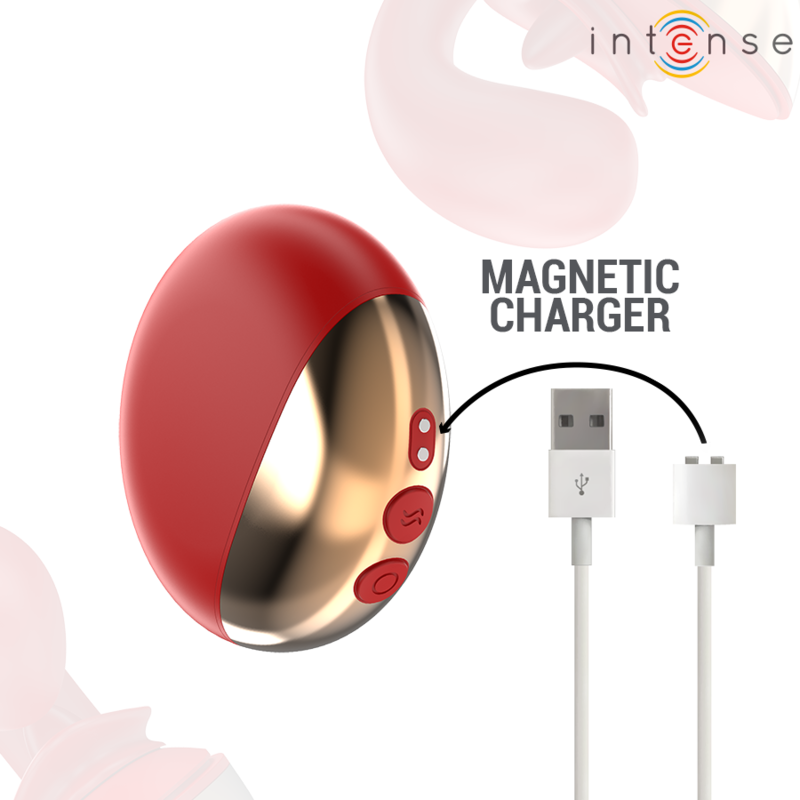INTENSE - MARIAH VIBRATOR & STIMULATOR IN U SHAPE 10 VIBRATIONS RED - Amore24