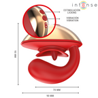 INTENSE - MARIAH VIBRATOR & STIMULATOR IN U SHAPE 10 VIBRATIONS RED - Amore24