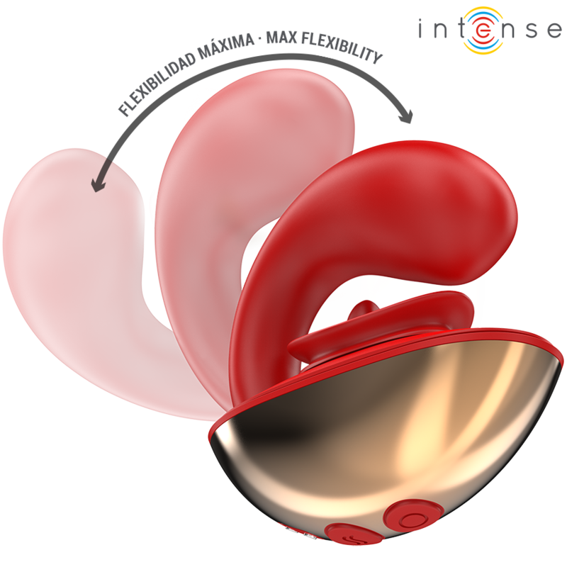 INTENSE - MARIAH VIBRATOR & STIMULATOR IN U SHAPE 10 VIBRATIONS RED - Amore24