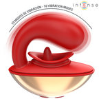 INTENSE - MARIAH VIBRATOR & STIMULATOR IN U SHAPE 10 VIBRATIONS RED - Amore24