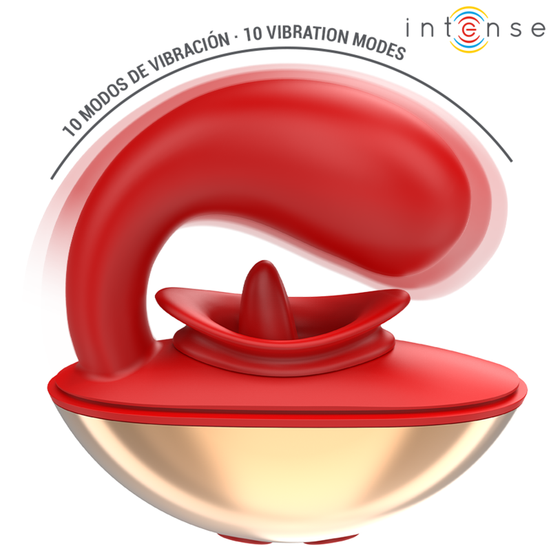 INTENSE - MARIAH VIBRATOR & STIMULATOR IN U SHAPE 10 VIBRATIONS RED - Amore24