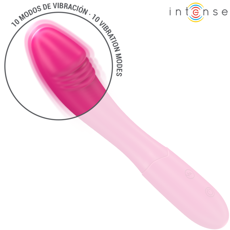 INTENSE - BELINDA VIBRATOR 19 CM FLEXIBLE 10 VIBRATIONS PINK - Amore24