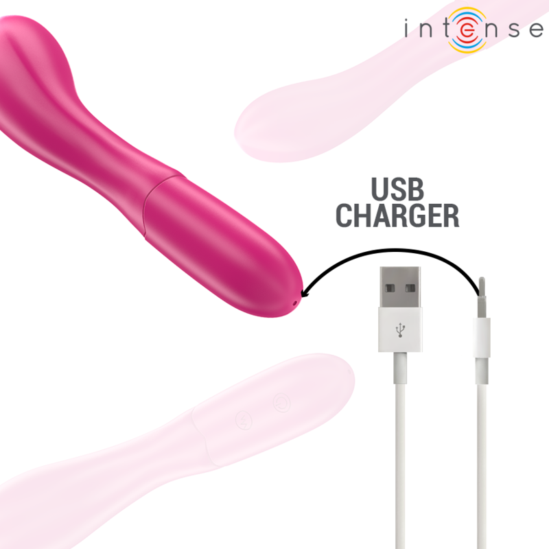 INTENSE - LISETTE VIBRATOR 19 CM FLEXIBLE 10 VIBRATIONS PINK - Amore24