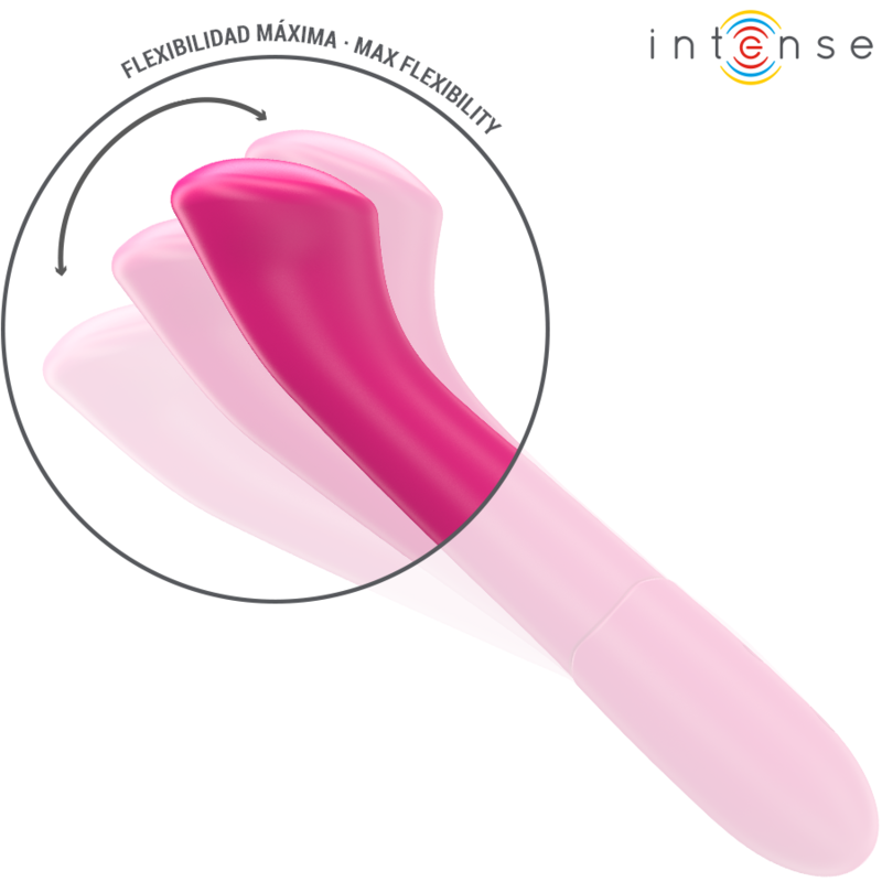 INTENSE - PATY VIBRATOR 19 CM FLEXIBLE 10 VIBRATIONS MODEL 2 PINK - Amore24