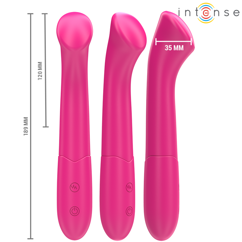 INTENSE - PATY VIBRATOR 19 CM FLEXIBLE 10 VIBRATIONS MODEL 2 PINK - Amore24