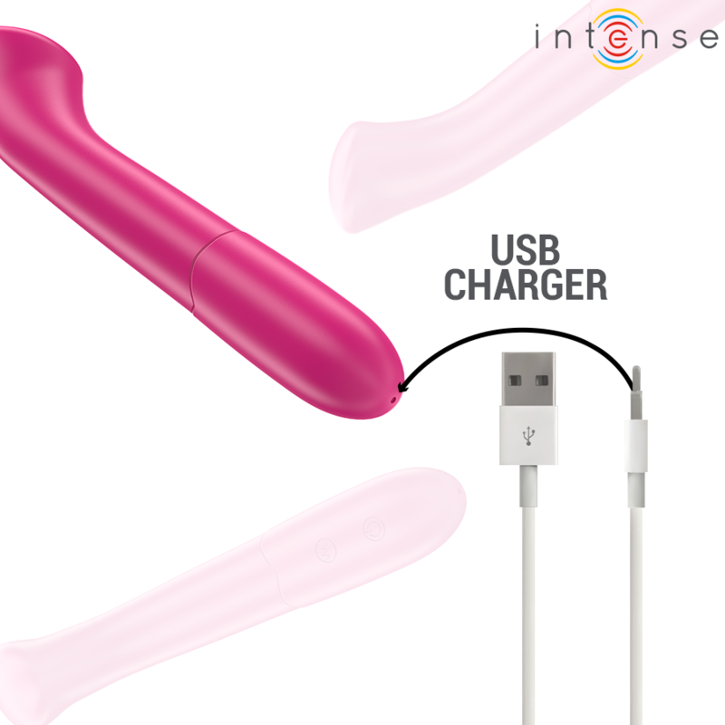 INTENSE - PATY VIBRATOR 19 CM FLEXIBLE 10 VIBRATIONS MODEL 2 PINK - Amore24