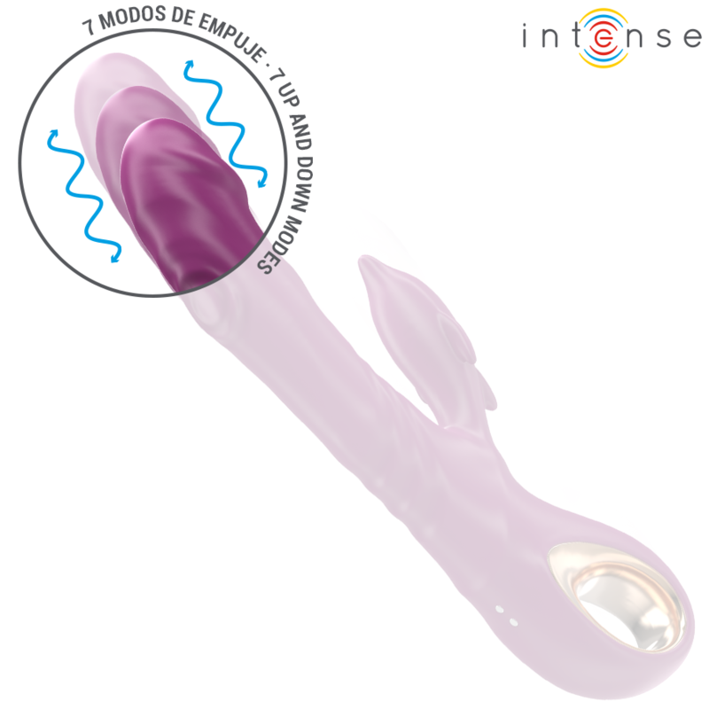 INTENSE - HALLE MULTIFUNCTION VIBRATOR WITH DOLPHIN STIMULATING TONGUE PURPLE - Amore24
