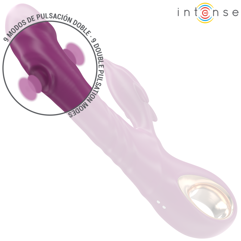 INTENSE - HALLE MULTIFUNCTION VIBRATOR WITH DOLPHIN STIMULATING TONGUE PURPLE - Amore24