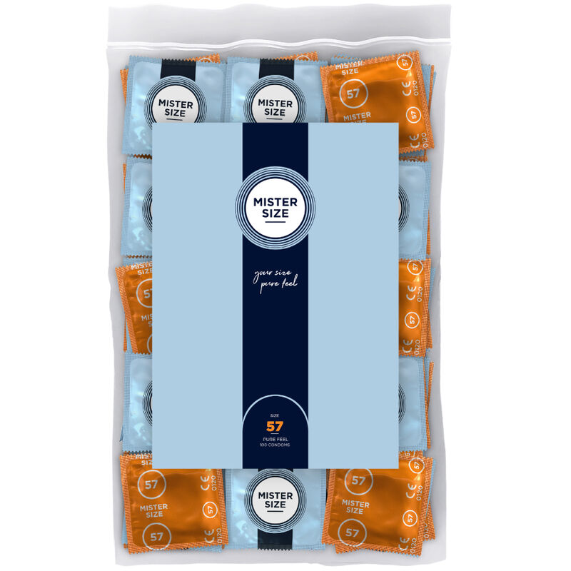 MISTER SIZE - CONDOM SIZE L 57 MM (100 UNITS) - Amore24