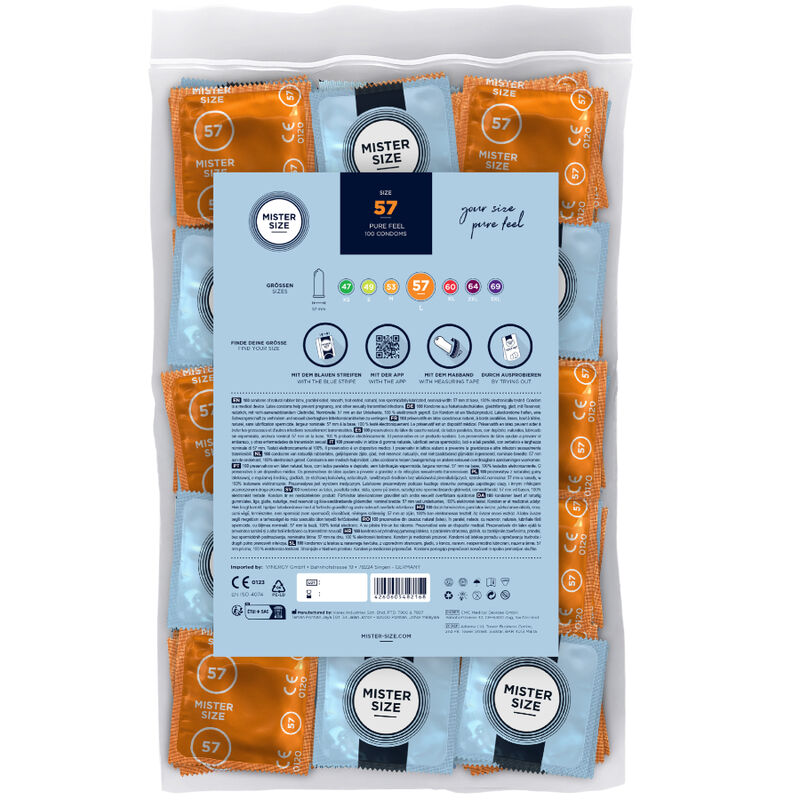 MISTER SIZE - CONDOM SIZE L 57 MM (100 UNITS) - Amore24