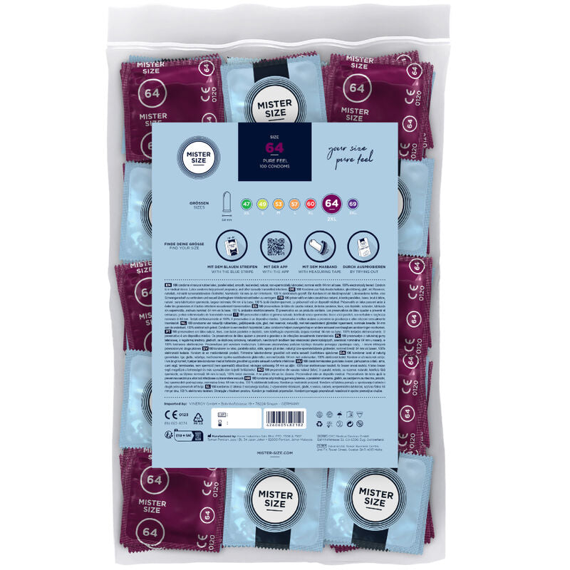 MISTER SIZE - CONDOMS SIZE XXL 64 MM (100 UNITS) - Amore24