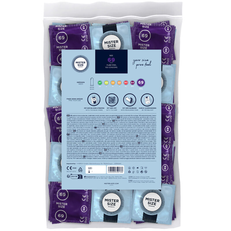 MISTER SIZE - CONDOMS SIZE XXXL 69 MM (100 UNITS) - Amore24