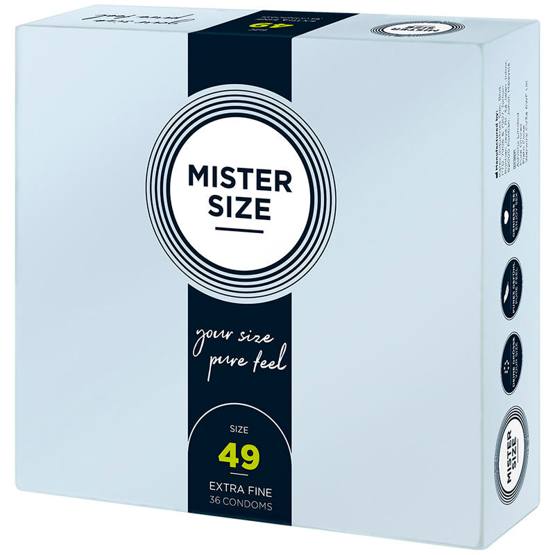 MISTER SIZE - CONDOM SIZE S 49 MM (36 UNITS) - Amore24