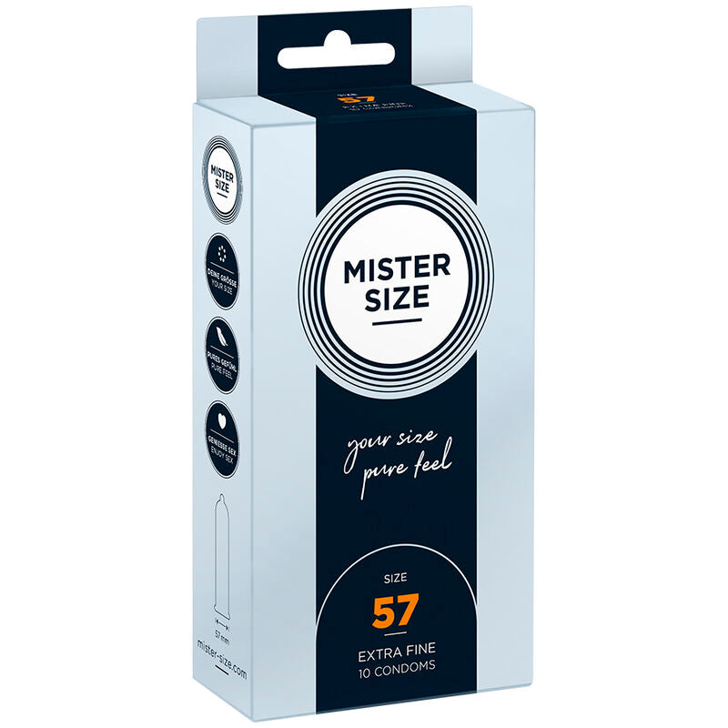 MISTER SIZE - CONDOM SIZE L 57 MM (10 UNITS) - Amore24