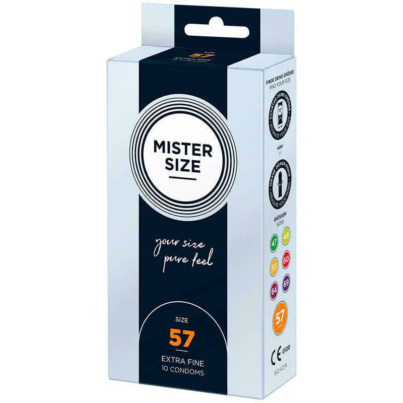 MISTER SIZE - CONDOM SIZE L 57 MM (10 UNITS) - Amore24