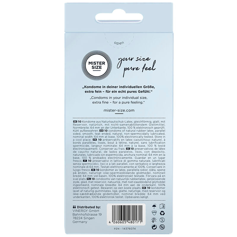 MISTER SIZE - CONDOMS SIZE XXL 64 MM (10 UNITS) - Amore24