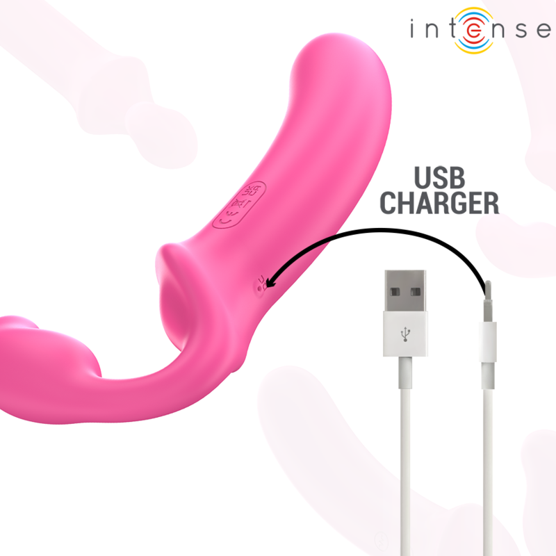 INTENSE - AMY DOUBLE VIBRATOR 20 CM PINK REMOTE CONTROL - Amore24