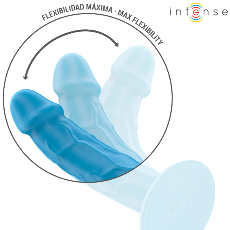 INTENSE - PHOEBE REALISTIC VIBRATOR 10 VIBRATIONS BLUE REMOTE CONTROL - Amore24