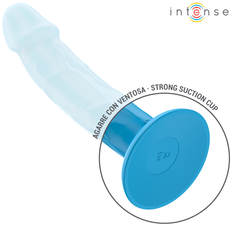 INTENSE - PHOEBE REALISTIC VIBRATOR 10 VIBRATIONS BLUE REMOTE CONTROL - Amore24