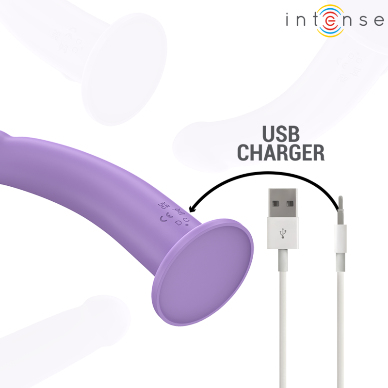 INTENSE - EDDIE VIBRATOR 17.5 CM 10 VIBRATIONS PURPLE REMOTE CONTROL - Amore24