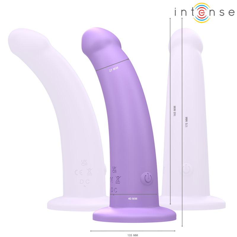 INTENSE - EDDIE VIBRATOR 17.5 CM 10 VIBRATIONS PURPLE REMOTE CONTROL - Amore24