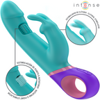 INTENSE - MONICA RABBIT VIBRATOR WITH ROTATING G-SPOT STIMULATOR BLUE - Amore24