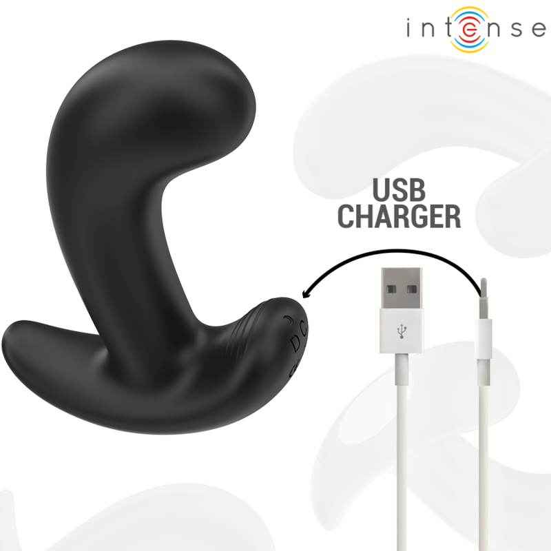 INTENSE - CHANDLER ANAL PLUG 10 VIBRATIONS BLACK REMOTE CONTROL - Amore24