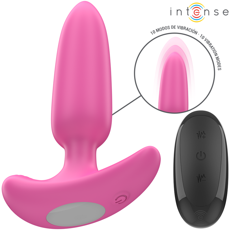 INTENSE - ROSS ANAL PLUG 10 VIBRATIONS PINK REMOTE CONTROL - Amore24