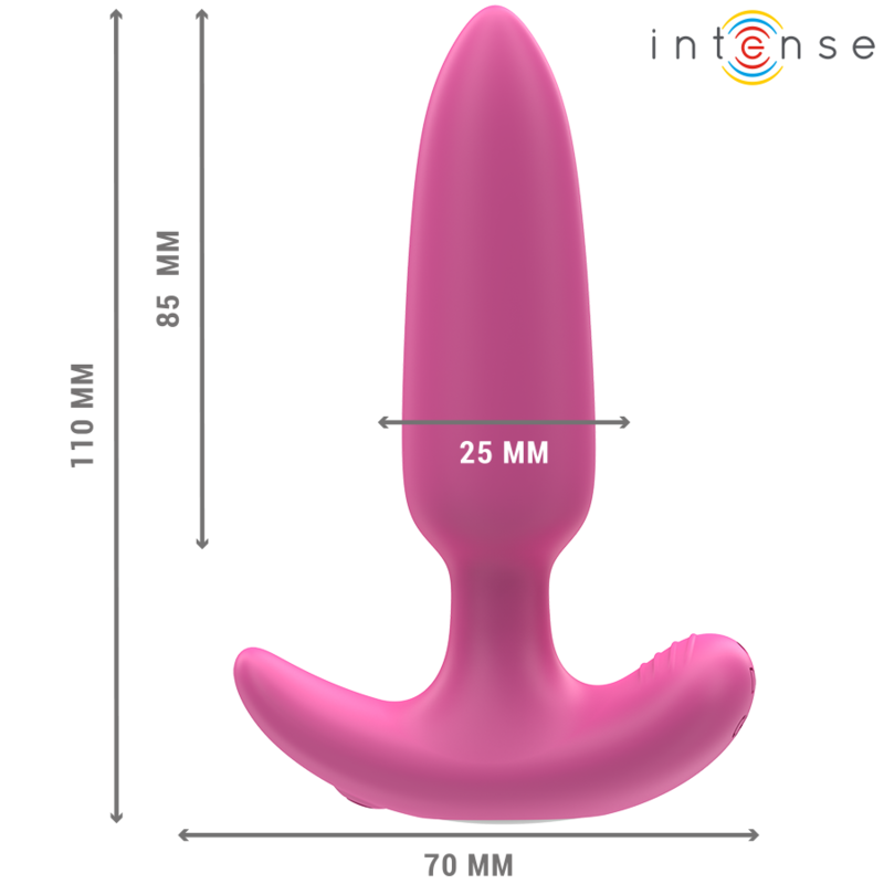 INTENSE - ROSS ANAL PLUG 10 VIBRATIONS PINK REMOTE CONTROL - Amore24