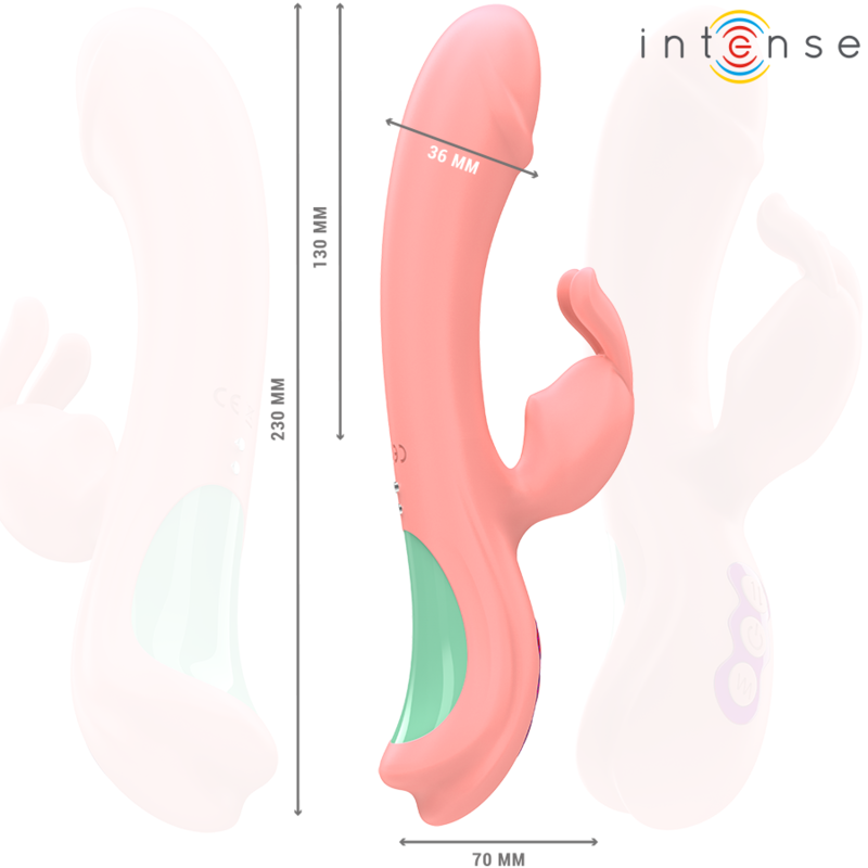 INTENSE - RACHEL RABBIT VIBRATOR 5 VIBRATIONS PINK - Amore24