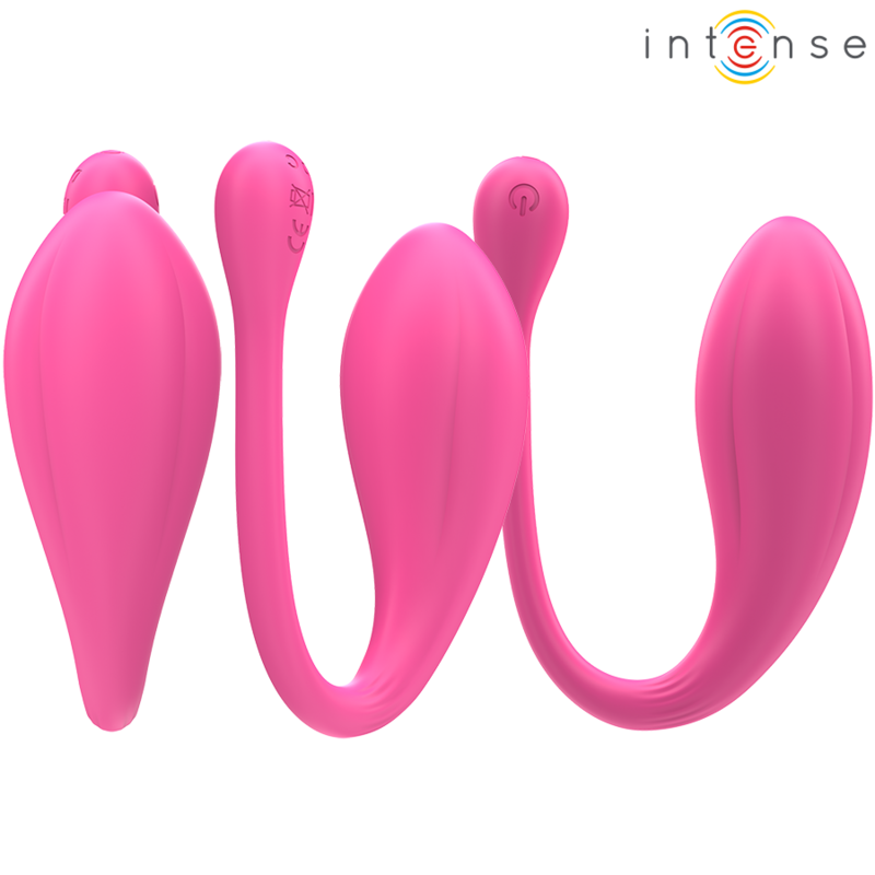 INTENSE - JANICE U VIBRATOR DOUBLE STIMULATION 10 VIBRATIONS PINK REMOTE CONTROL - Amore24