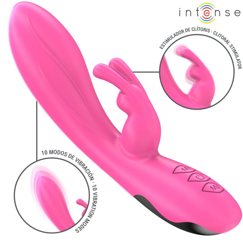 INTENSE - RANDALL RABBIT VIBRATOR 10 VIBRATIONS PINK - Amore24