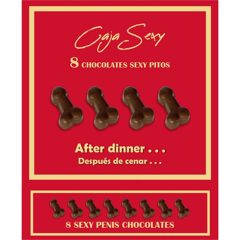 DIABLO PICANTE - BOX OF 8 PENIS-SHAPED CHOCOLATES - Amore24