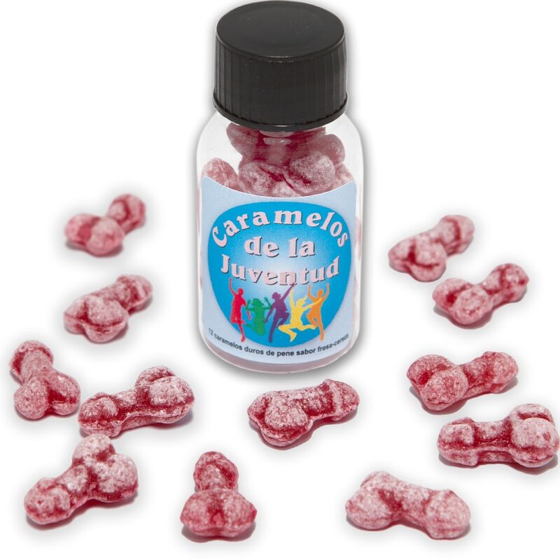 DIABLO PICANTE - 12 YOUTH CANDIES PENIS SHAPE STRAWBERRY/CHERRY - Amore24
