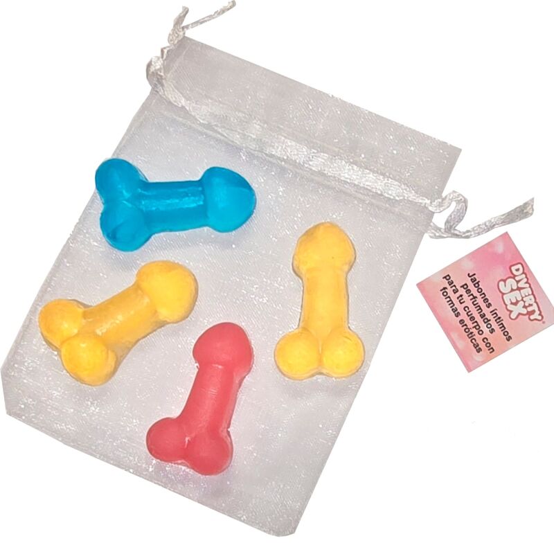 DIABLO PICANTE - 4 MINI SCENTED SOAPS IN THE SHAPE OF PENIS - Amore24